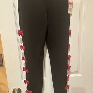POP Fit Black and Pink Leggings with Bows